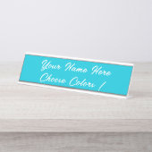 Benutzerdefinierte Schreibtisch- und Schriftart-Sc Schreibtischnamensplakette (Vorderseite )