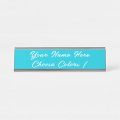 Benutzerdefinierte Schreibtisch- und Schriftart-Sc Schreibtischnamensplakette (Vorderseite )