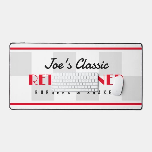 Benutzerdefinierte Schreibtischmatte mit Retro-Des (Tastatur & Maus)