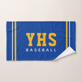 Benutzerdefinierte Schulanfangsbuchstaben Baseball Handtuch