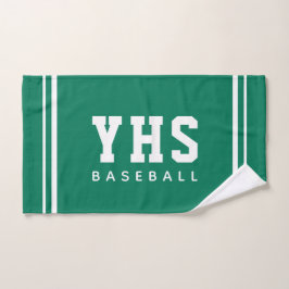 Benutzerdefinierte Schulanfangsbuchstaben Baseball Handtuch