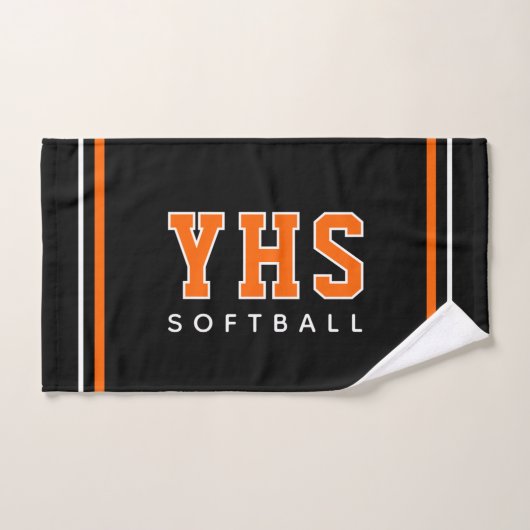 Benutzerdefinierte Schulanfangsbuchstaben Softball Handtuch (Handtuch)