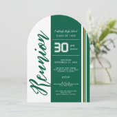 Benutzerdefinierte Schulfarben | Wiedersehen Einladung (Stehend Vorderseite)