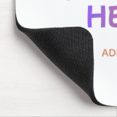 Benutzerdefinierte Schullogo-Text-Schreibtischmaus Mousepad (Ecke)