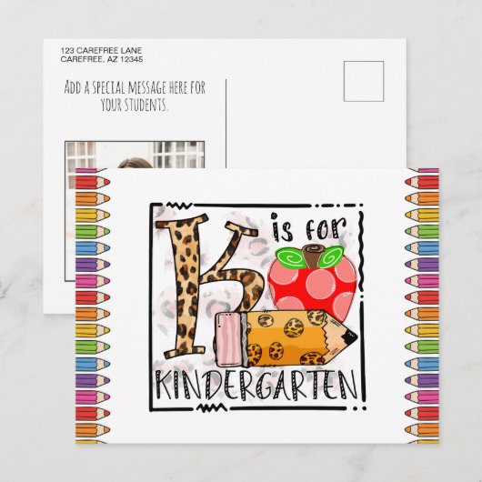 Benutzerdefinierte Schulmaterialien Postkarte (Vorne/Hinten)