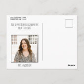 Benutzerdefinierte Schulmaterialien Postkarte (Rückseite)