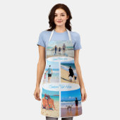 Benutzerdefinierte Schürze der FotoCollage mit Tex (Getragen)