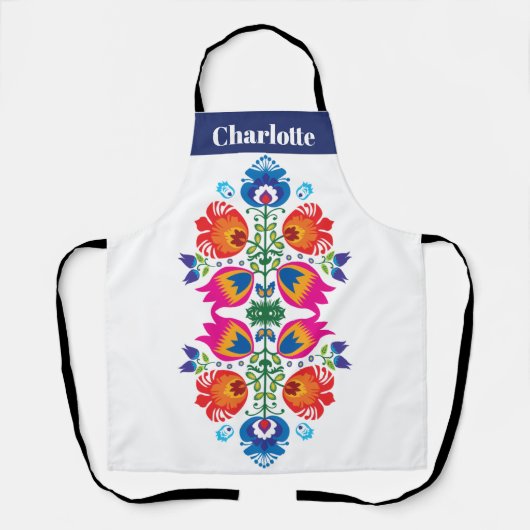 Benutzerdefinierte Schürze in Rosa und orange (Vorderseite)