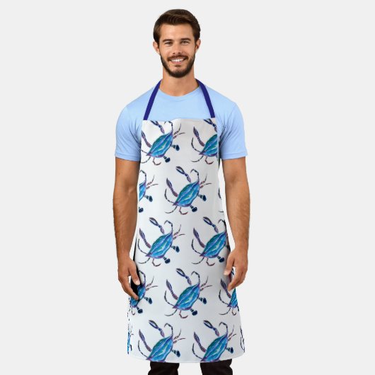 Benutzerdefinierte Schürze mit Original Blue Crab (Getragen)