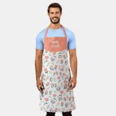 Benutzerdefinierte Schürze mit roten Mohnblumen (Getragen)