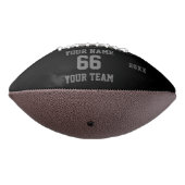 Benutzerdefinierte schwarz graue Fußball mit Name, Football (Gedreht 270)