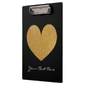 Benutzerdefinierte Schwarz-Imitat-Glitzer-Pulskart Klemmbrett (Links)