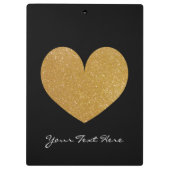 Benutzerdefinierte Schwarz-Imitat-Glitzer-Pulskart Klemmbrett (Rückseite)