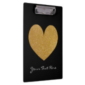 Benutzerdefinierte Schwarz-Imitat-Glitzer-Pulskart Klemmbrett (Rechts)