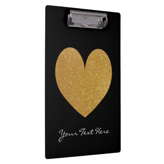 Benutzerdefinierte Schwarz-Imitat-Glitzer-Pulskart Klemmbrett (Rechts)