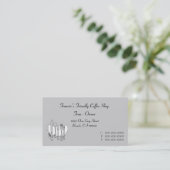 Benutzerdefinierte Schwarz-weiß-Grau-Silverware-Vi Visitenkarte (Stehend Vorderseite)