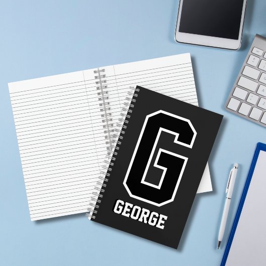 Benutzerdefinierte Schwarz/Weiß-Personalisierte Mo Notizblock