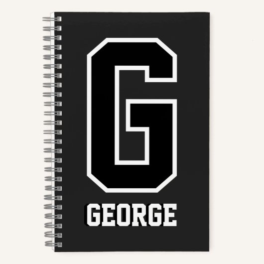 Benutzerdefinierte Schwarz/Weiß-Personalisierte Mo Notizblock (Vorderseite)