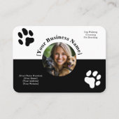 Benutzerdefinierte Schwarz/Weiß-Pflegekarte Visitenkarte (Vorderseite)