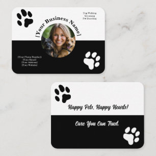 Benutzerdefinierte Schwarz/Weiß-Pflegekarte Visitenkarte