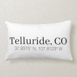 Benutzerdefinierte schwarz-weiße Stadt und Koordin Lendenkissen