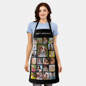 Benutzerdefinierte schwarze 21-Foto-Grid-Schürze m Schürze (Getragen)