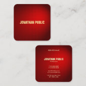 Benutzerdefinierte schwarze Damaskus-Vorlage Elega Quadratische Visitenkarte (Vorne/Hinten)