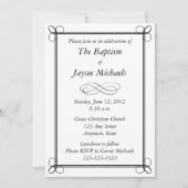 Benutzerdefinierte Schwarze Einladung - Scroll Des (Vorderseite)