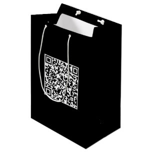 Benutzerdefinierte schwarze Geschenktasche mit mar Mittlere Geschenktüte