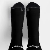 Benutzerdefinierte schwarze Hintergrund minimalist Socken (Oben)