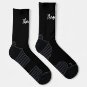 Benutzerdefinierte schwarze Hintergrund minimalist Socken (Rechts)