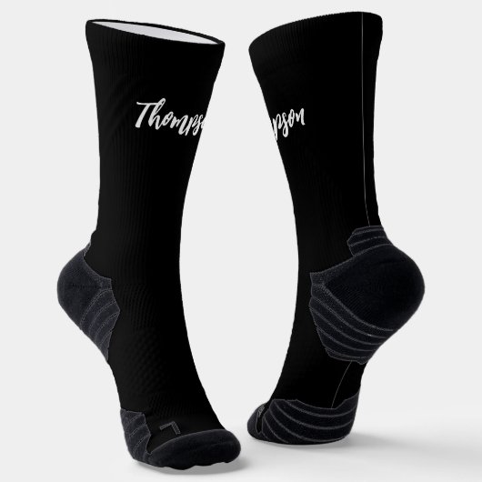 Benutzerdefinierte schwarze Hintergrund minimalist Socken (Gewinkelt)