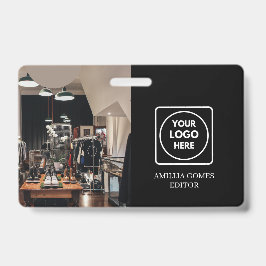 Benutzerdefinierte schwarze ID | Modernes Abzeiche Ausweis