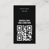 Benutzerdefinierte schwarze Instagram-Foto-Rasterk Visitenkarte (Rückseite)