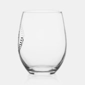 Benutzerdefinierte Schwarze Kalligrafie-Doppelname Weinglas Ohne Stiel (Links)