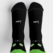 Benutzerdefinierte schwarze Katzen-Foto-Socken mit Socken (Oben)
