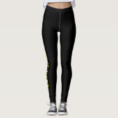 Benutzerdefinierte schwarze Leggings mit Text für  (Vorderseite)
