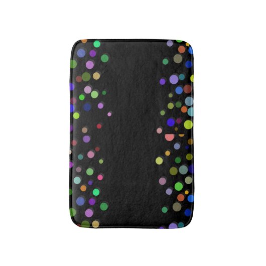 Benutzerdefinierte schwarze Punkt Personalisiert Badematte (Vorderseite Vertikal)