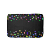 Benutzerdefinierte schwarze Punkt Personalisiert Badematte (Vorderseite)