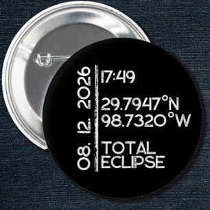 Benutzerdefinierte Schwarze Sonnenfinsternis 2026 Button