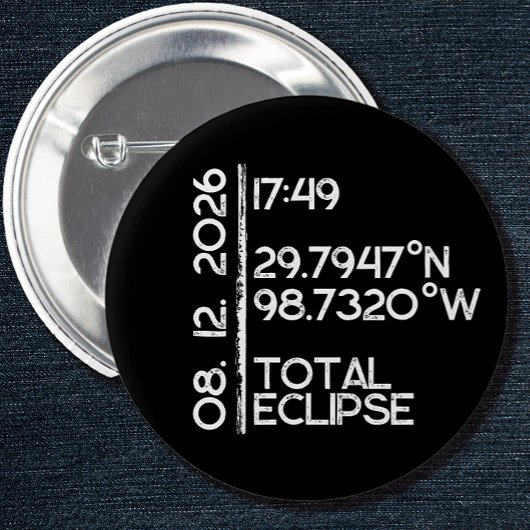 Benutzerdefinierte Schwarze Sonnenfinsternis 2026 Button