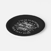 Benutzerdefinierte schwarze Teller für Silvesterab (Schrägansicht)