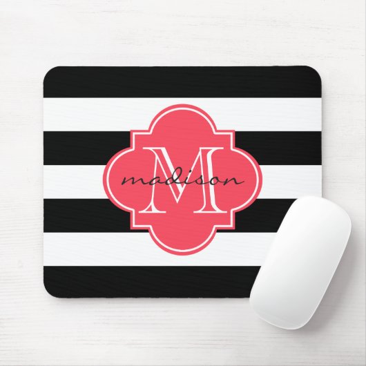 Benutzerdefinierte schwarze und rote Streifen Mousepad (Mit Mouse)