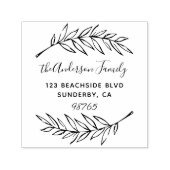 Benutzerdefinierte Script-Palm-Blätter Rücksendead Permastempel (Design)