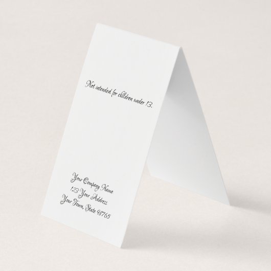 Benutzerdefinierte Scroll-selbst Stehende Ohrring- Visitenkarten (Rückseite)