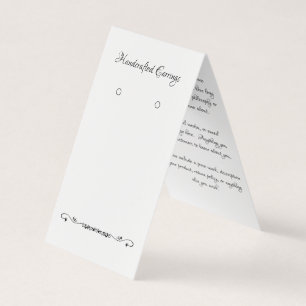 Benutzerdefinierte Scroll-selbst Stehende Ohrring- Visitenkarten