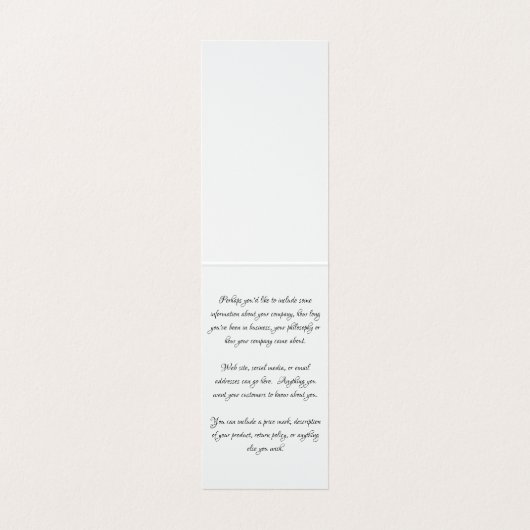 Benutzerdefinierte Scroll-selbst Stehende Ohrring- Visitenkarten (Innenseite Aufgefaltet)