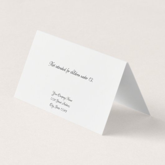 Benutzerdefinierte Scroll-selbst Stehende Ohrring- Visitenkarten (Rückseite)