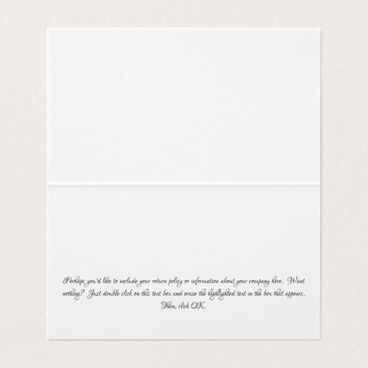 Benutzerdefinierte Scroll-selbst Stehende Ohrring- Visitenkarten (Innenseite Aufgefaltet)