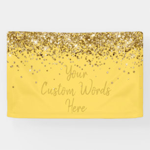 Benutzerdefinierte Senfgelb Goldene Geburtstagsfei Banner
